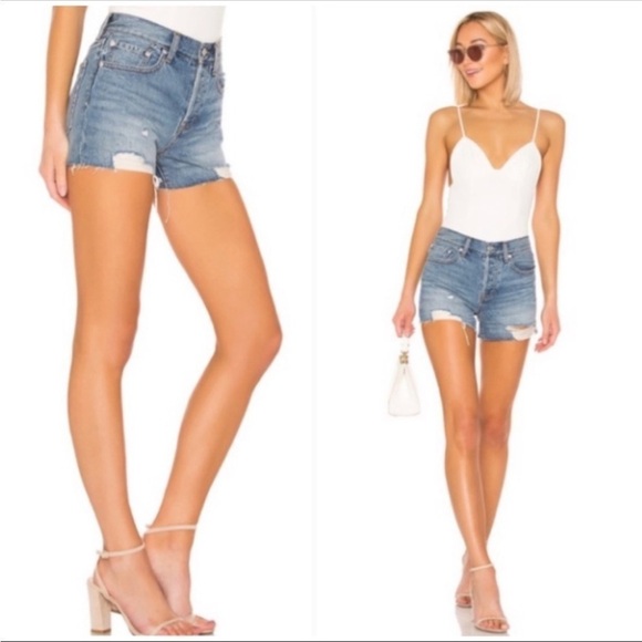 We the free Sofia Short in Washed Denim Size 26 - Picture 1 of 7